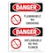 Signmission OSHA Danger Sign, Flammable No Smoking Bilingual, 10in X 7in Aluminum, OS-DS-A-710-VF-1824 OS-DS-A-710-VF-1824 - alternate 1